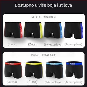 Muške brzosušeće kupaće šorceve s kvadratnim krojem, plus veličina, udobno prekrivanje za tople izvore i sportsko plivanje