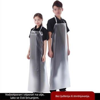 Ženska prozirna vodootporna kuhinjska pregača, debeli PVC materijal, otporna na ulje, za catering