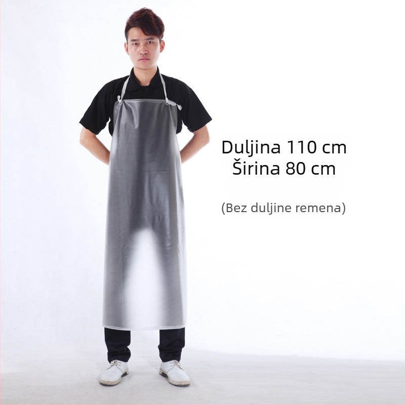 Ženska prozirna vodootporna kuhinjska pregača, debeli PVC materijal, otporna na ulje, za catering