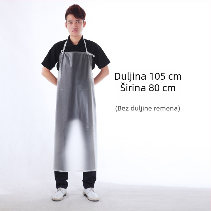 Ženska prozirna vodootporna kuhinjska pregača, debeli PVC materijal, otporna na ulje, za catering