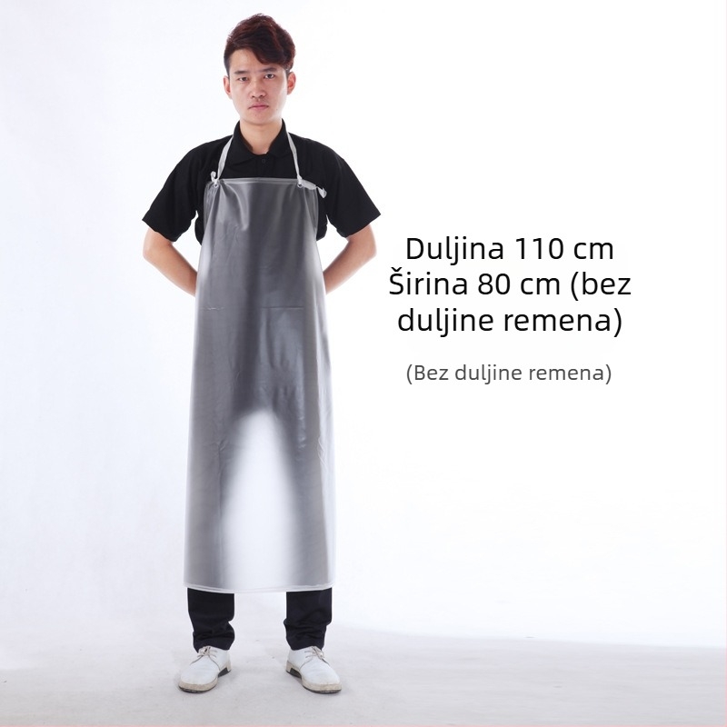 Ženska prozirna vodootporna kuhinjska pregača, debeli PVC materijal, otporna na ulje, za catering