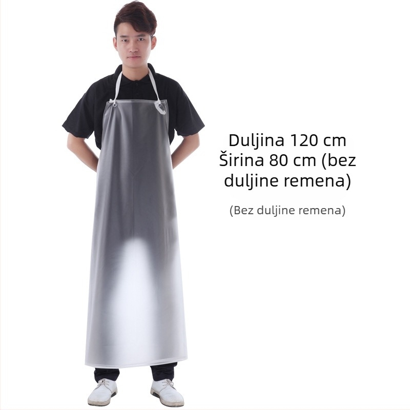 Ženska prozirna vodootporna kuhinjska pregača, debeli PVC materijal, otporna na ulje, za catering
