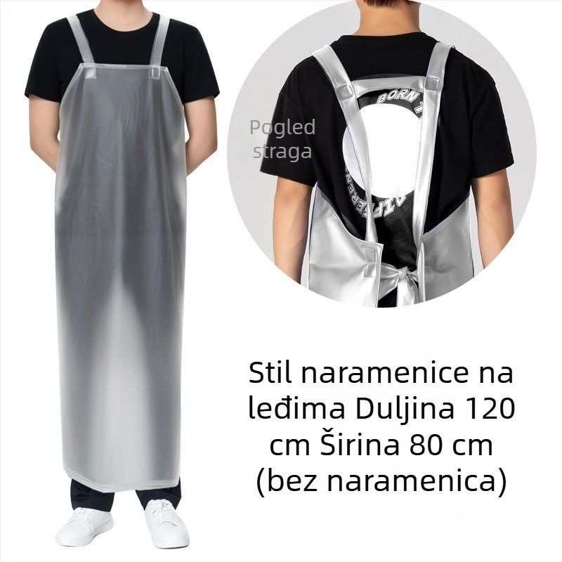Ženska prozirna vodootporna kuhinjska pregača, debeli PVC materijal, otporna na ulje, za catering