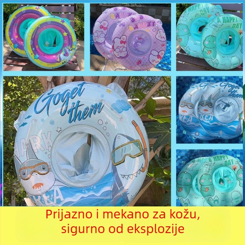 Dječji plivački prsten za bebe i malu djecu s dizajnom protiv prevrtanja i velikom uzgonu