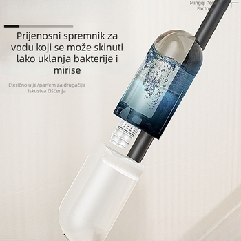 Ploški mop s raspršivanjem vode za kućnu upotrebu, čišćenje jednim prolazom, bez ručnog pranja