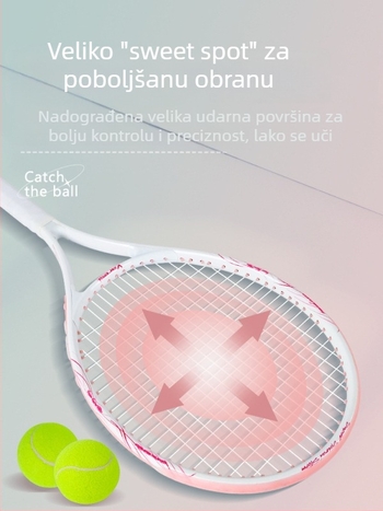 Wiles karbonska tenis raketa za početnike – unisex trenažer za solo odbijanje