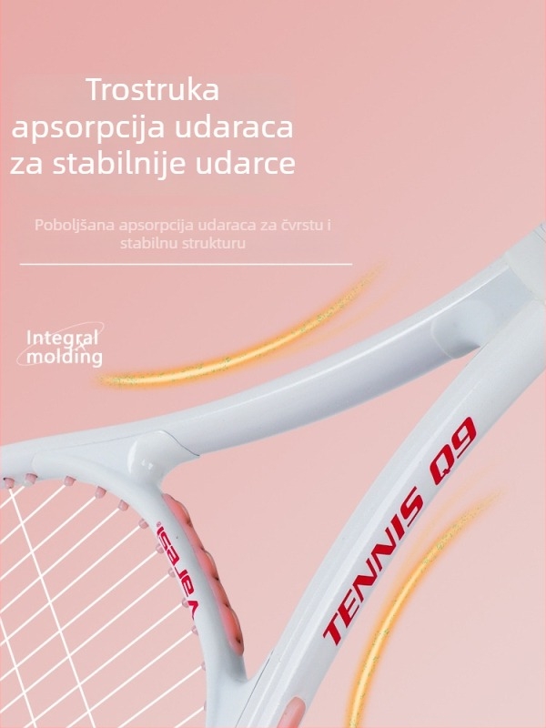 Wiles karbonska tenis raketa za početnike – unisex trenažer za solo odbijanje