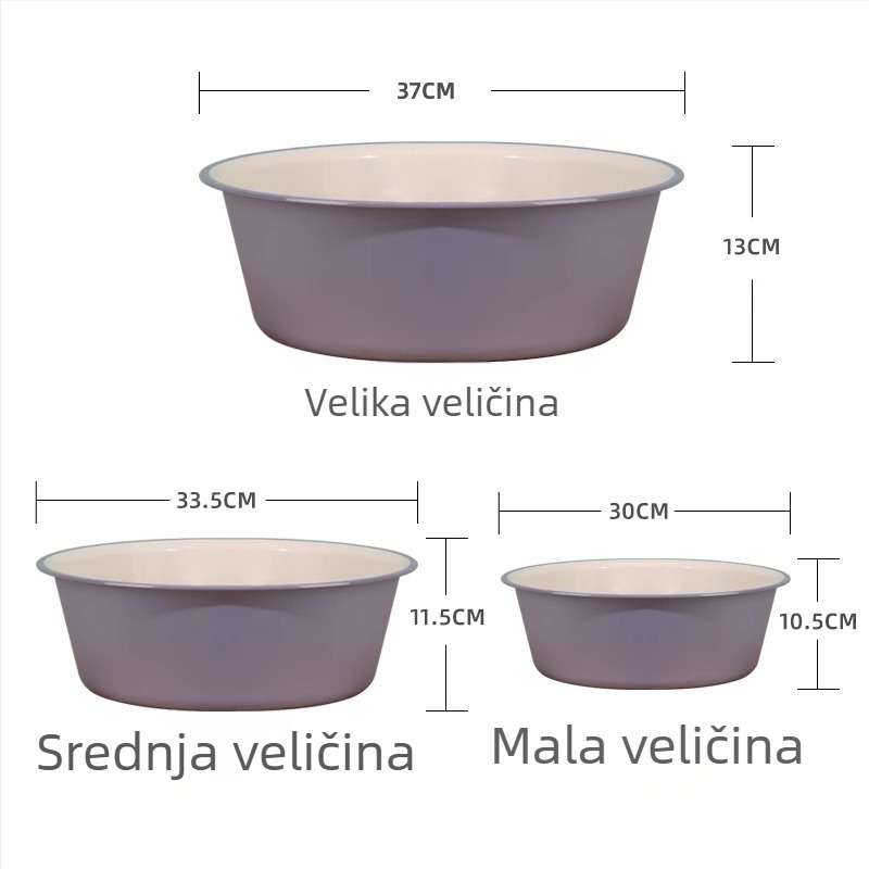 Izdržljiv skup plastičnih posuda za kućnu upotrebu — velika posuda za lice, mala posuda, posuda za stopala i posuda za pranje rublja