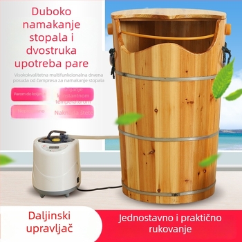 Drvena para-kada za stopala za kućnu upotrebu, s regulacijom temperature, duboka do koljena