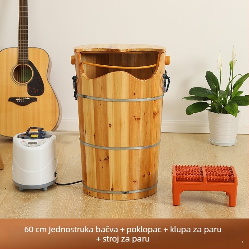 Drvena para-kada za stopala za kućnu upotrebu, s regulacijom temperature, duboka do koljena