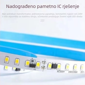 LED trak 220V za vanjsku upotrebu, vodootporna linearna rasvjeta za strop dnevnog boravka