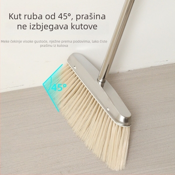 Set metle i daska za prašinu od nehrđajućeg čelika, kućna upotreba, dvodijelni