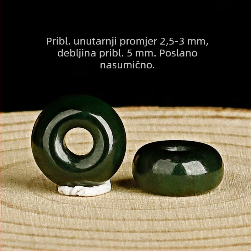 Prirodni Hetian jade DIY komponente za nakit — prsten, privjesak i dodaci za narukvicu