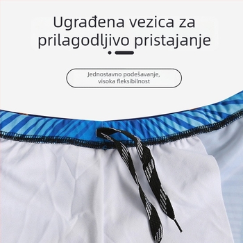 Muške kupaće hlače s vezicama, otisak, velika veličina
