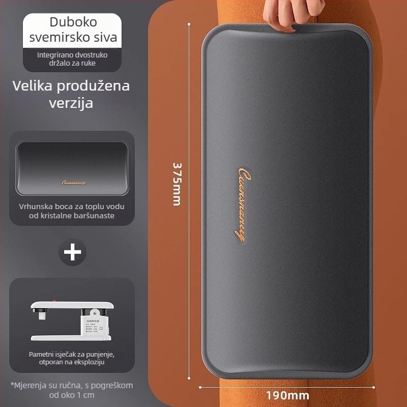 Nova produžena punjiva električna boca za toplu vodu, grijač za ruke, otporan na eksploziju