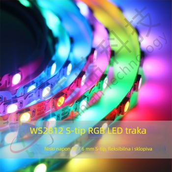S-oblik neonska slova s RGB LED trakom pune boje, uski panel od 6 mm, programabilno savijanje za reklamnu svjetlosnu kutiju