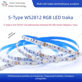 S-tip neonska svjetla za osvijetljena slova, uske 6 mm programabilne šarene LED trake