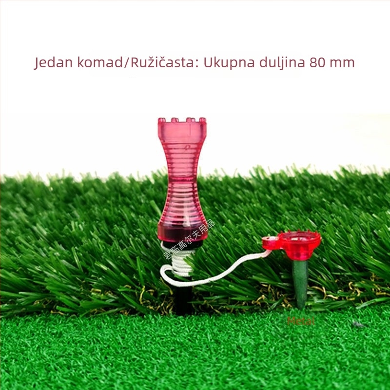 Golf tee s zračnom loptom, bez otpora, držač lopte i čavao, metalno-plastična konstrukcija, dvije veličine, tri boje
