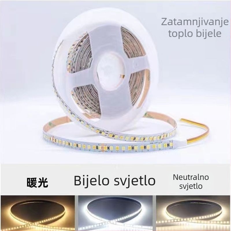 LED trak 220V s tri boje na goloj ploči, samoljepljiv, bez upravljača, unutarnje ambijentalno osvjetljenje