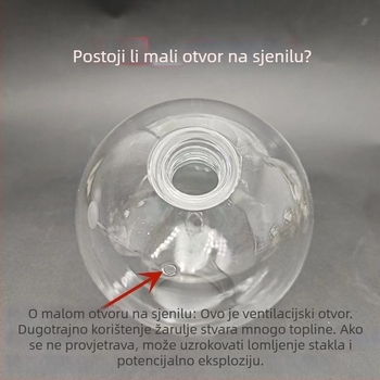 G9 stakleni abažur, dvostruko složni mliječno-bijeli kuglasti oblik, za dnevnu sobu lustr, promjer 12–15 cm