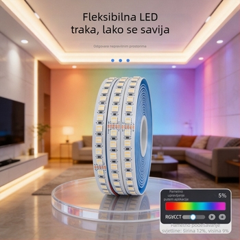 RGBCCT pametna LED traka pet u jednom, niskonaponska 12V/24V, unutarnje atmosfersko osvjetljenje, rolna 5 m