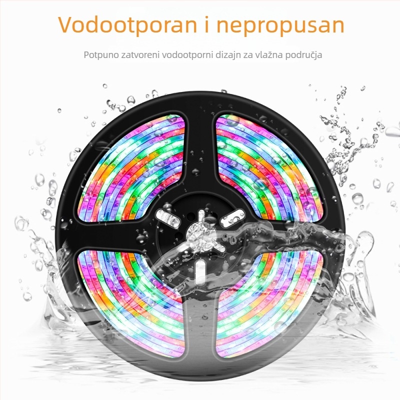 RGB LED traka s daljinskim upravljačem, 16 boja, vodootporna, USB neon dekorativna fleksibilna traka