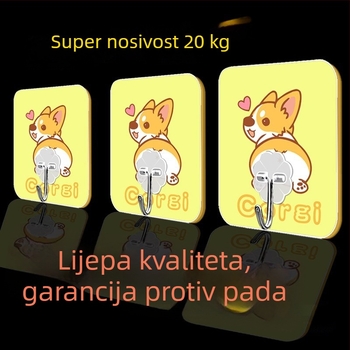 Slatka ljepljiva kuka za dom — zidna, višefunkcionalna, bez bušenja, plastična kuhinjska kuka