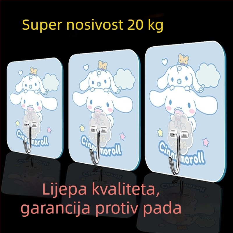 Slatka ljepljiva kuka za dom — zidna, višefunkcionalna, bez bušenja, plastična kuhinjska kuka