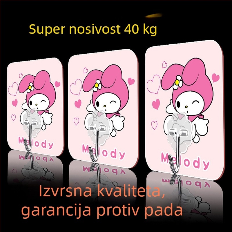 Slatka ljepljiva kuka za dom — zidna, višefunkcionalna, bez bušenja, plastična kuhinjska kuka