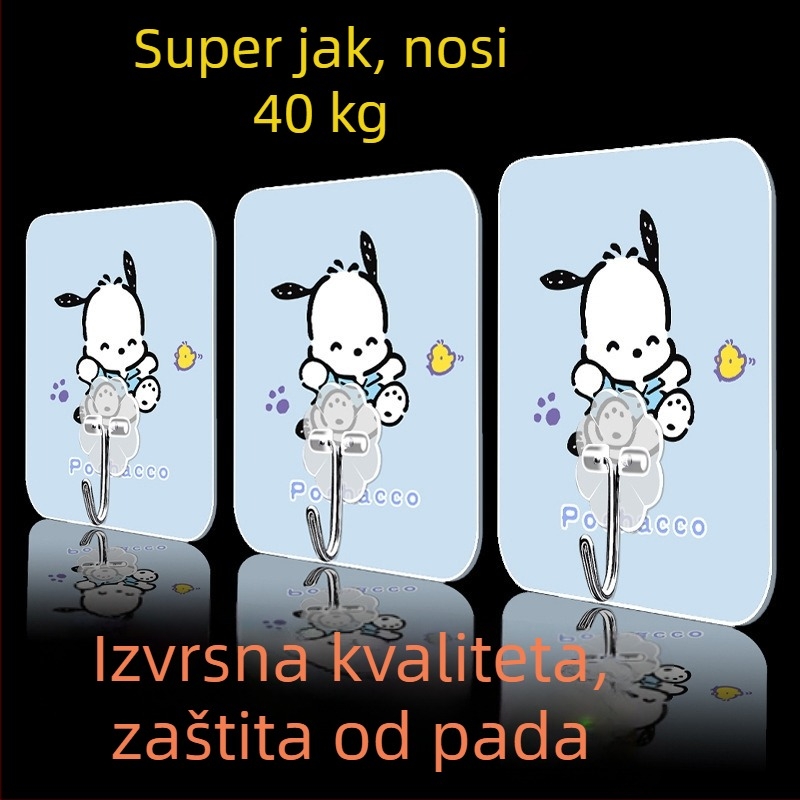 Slatka ljepljiva kuka za dom — zidna, višefunkcionalna, bez bušenja, plastična kuhinjska kuka