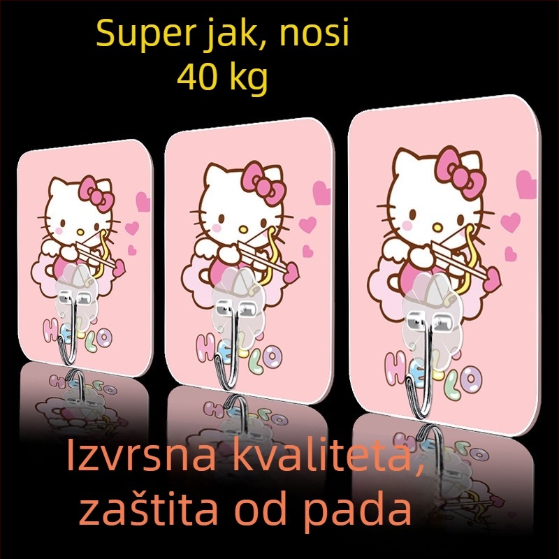 Slatka ljepljiva kuka za dom — zidna, višefunkcionalna, bez bušenja, plastična kuhinjska kuka