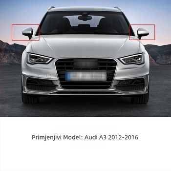 Dekorativni zaštitni pokrov kućišta vanjskog ogledala u obliku roga za Audi A3 (2012-2020), ABS, model 03293L