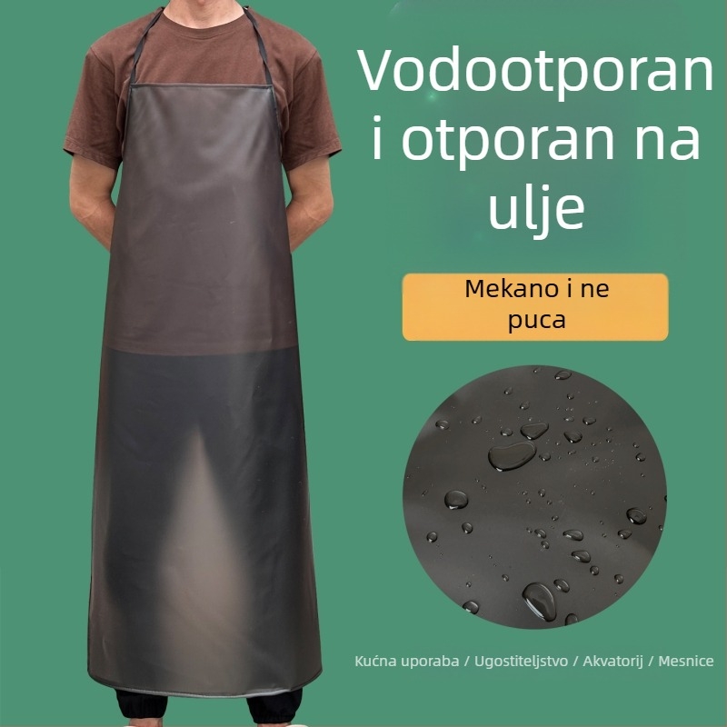 Radna pregača, vodootporna i otporna na masnoću, PVC debeli, za kuhinju i ugostiteljstvo, univerzalna