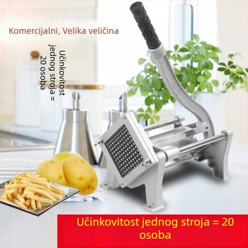 Horizontalan stroj za rezanje na trake od aluminijske legure sa usisnim čašicama – komercijalni višenamjenski rezač povrća za krumpire, rotkve, krastavce i celer