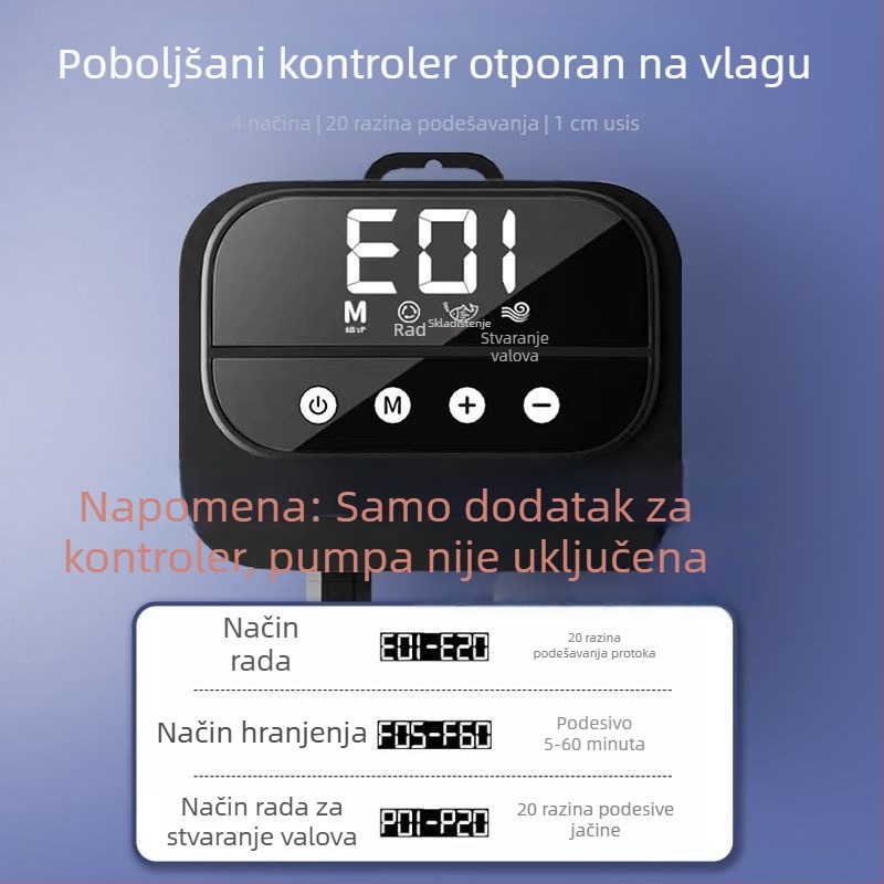 Pumpa za vodu s promjenjivom frekvencijom za akvarij, potopna, izuzetno tiha pumpa za jezera i akvarije