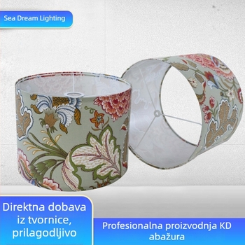 Tekstilni abažur s motivom tropskog prašuma za podnu ili stolnu lampu, otisak, s uklonjivim poklopcem