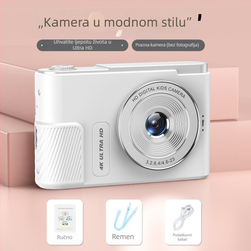 2024 Prijenosni digitalni fotoaparat za učenike i djecu s HD dvostrukom kamerom i CCD senzorom