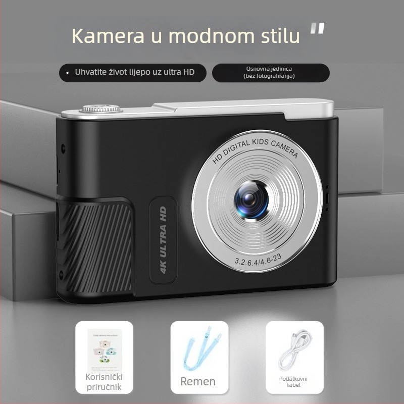 2024 Prijenosni digitalni fotoaparat za učenike i djecu s HD dvostrukom kamerom i CCD senzorom