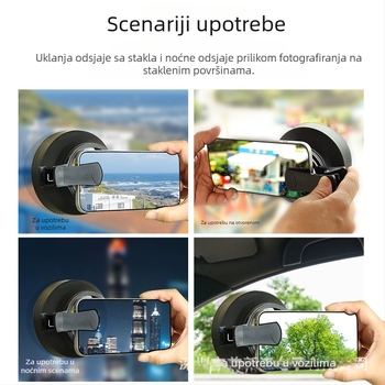 67 mm gumeni zaštitnik objektiva s klipom za telefon – uklanja odsjaje