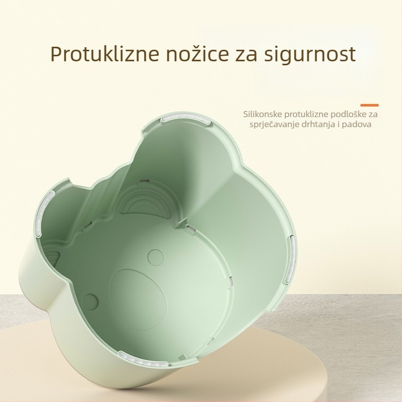 Mala plastična stolica s karikaturnim dizajnom, za dnevni boravak i kupaonicu, protuklizna, debela i pogodna za slaganje