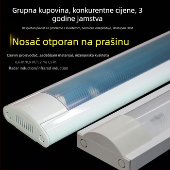 Držač otporan na prašinu za T8 lampe s jednim ili dva cijevi, duga traka za čiste prostorije, pročišćavanje i anti zamagljivanje