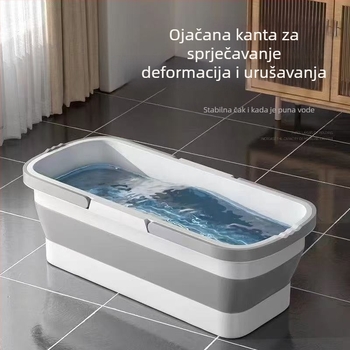 Pravougaoni sklopivi kanta za mop, velika, izdržljiva i prijenosna, za suho i mokro čišćenje, sklopivi bazen i spremnik vode