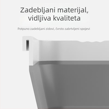 Pravougaoni sklopivi kanta za mop, velika, izdržljiva i prijenosna, za suho i mokro čišćenje, sklopivi bazen i spremnik vode