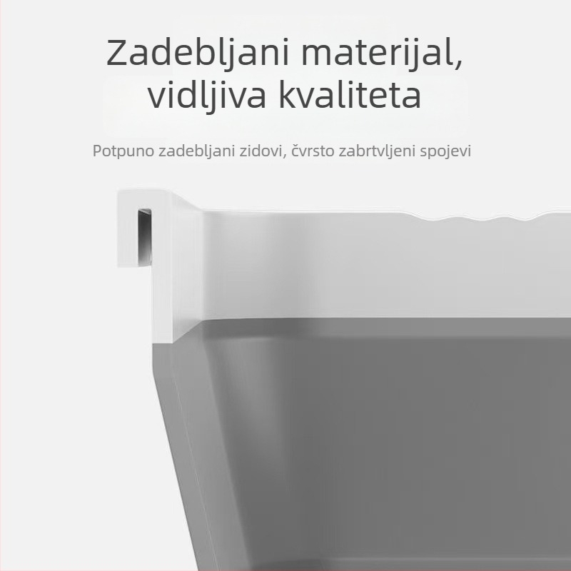 Pravougaoni sklopivi kanta za mop, velika, izdržljiva i prijenosna, za suho i mokro čišćenje, sklopivi bazen i spremnik vode