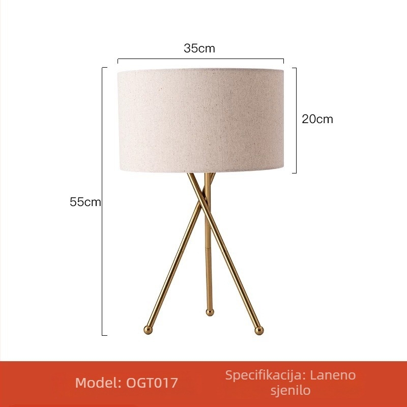 Skandinavska moderna minimalistička stolna lampa – za dnevni boravak, radni prostor i spavaću sobu – topla ambientna svjetlost