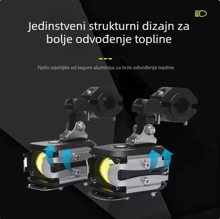 LED far motocikla s integriranim visokim i niskim snopom za električni motocikl