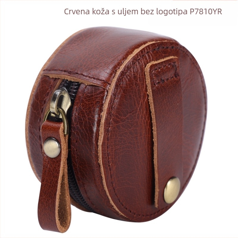 Novčanik za novčiće od top-grain kože, kutija za nakit, ženski vintage Crazy Horse koža, torbica za ključeve i kovance