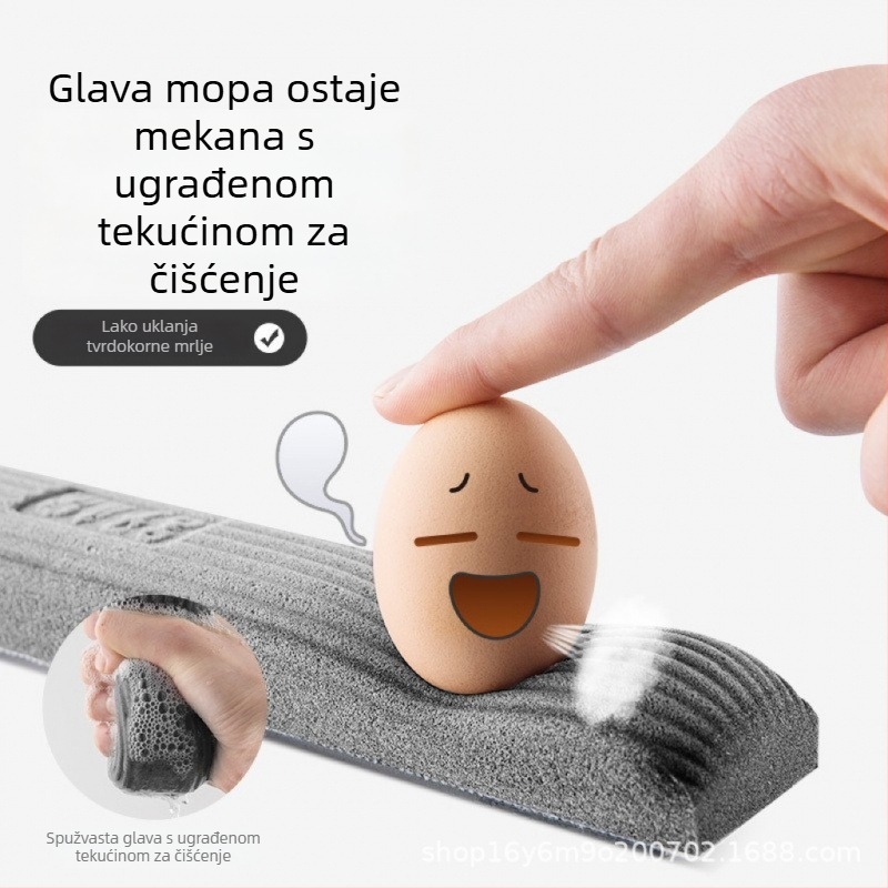 Bezkontaktni mop sa spužvastom glavom za kućnu upotrebu, apsorpcijska glava za kupaonicu, jednostavno cijeđenje, glava se neće stvrdnuti