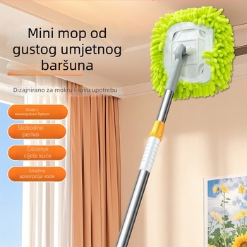 Chenille mop za kućno čišćenje, uklanjanje prašine, mopanje podova, čišćenje zidova i stropova, suho i mokro čišćenje, za drvene podove