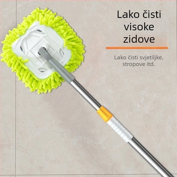 Chenille mop za kućno čišćenje, uklanjanje prašine, mopanje podova, čišćenje zidova i stropova, suho i mokro čišćenje, za drvene podove